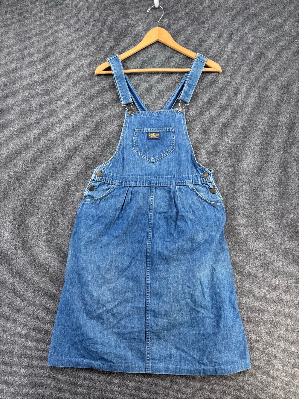 VINTAGE OshKosh B’gosh Vestbak Gardencore Twee Denim Jumper Dress Women’s Small